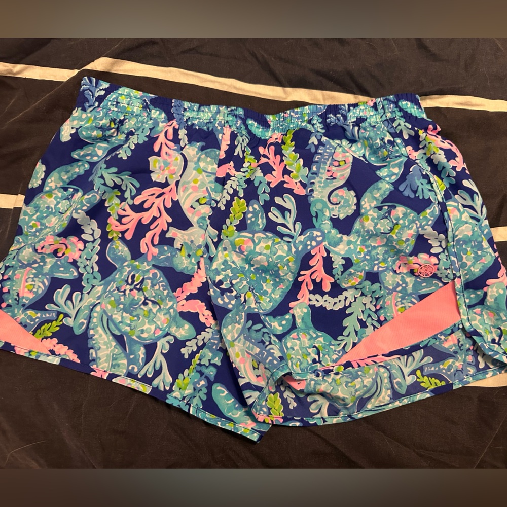Lilly Pulitzer Blue and Pink Athletic Shorts
